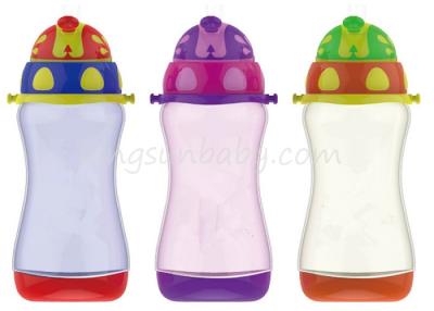 China Strap Sippy Cups For Infants , Best Training Cup For Baby With Base Double Color Cap for sale