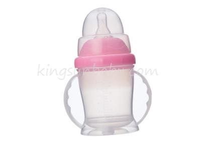 Chine 7oz BPA libèrent la tasse s'exerçante de bébé antigouttes de pp, non base de glissement et mamelon de silicone à vendre