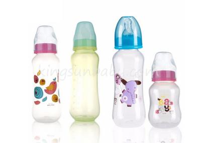 China Regular Neck BPA Free Baby Feeding Bottles With Silicone Nipple in Arc Shape for sale