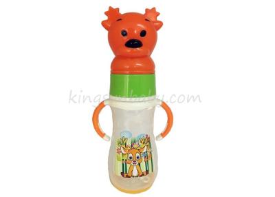 China Baby Plastic Bottles With Animal Cap , Small Plastic Baby Bottles With Color Changing for sale