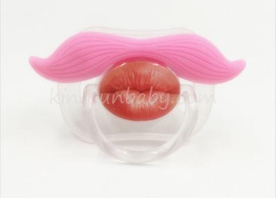 Chine Tétine nouveau-née de bébé de lèvre rouge drôle, mamelon noir Soother de nouveauté de moustache à vendre