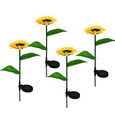 China New Product Waterproof Outdoor Garden LED Decorative Garden LED Lights Garden Solar Powered Lamp Sunflower Light With Stake for sale