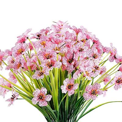 China PVC Plastic Flower Bouquet Indoor Hanging Thrown Porch Window Frame Decorative Flowers Outdoor Decorative Flowers Head Dense Artificial Bouquet for sale