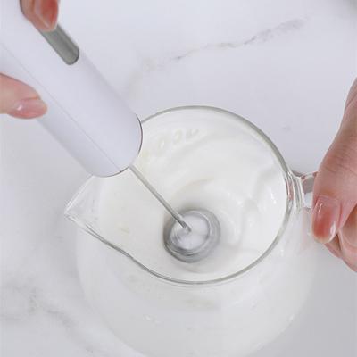 China Custom Stainless Steel Cappuccino Automatic Handheld Milk Frother High Quality Handheld Electric Milk Frother for sale