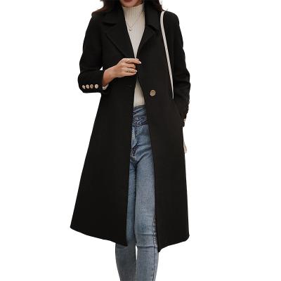 China Cashmere Warm Breathable High-end Handmade Dishonest Wool Suit-Collar Sale Woolen Coat For Women Outdoors Anorak for sale