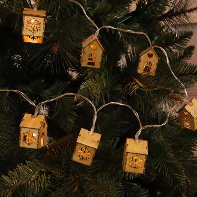 China Indoor Decoration Led Light Wood Room Christmas Tree Decorations For Home Hanging Ornaments Christmas Gift Lighting Decoration for sale