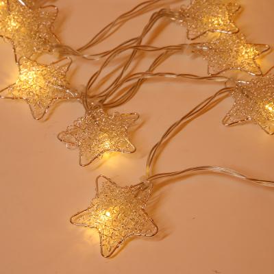 China Battery Operated Star Fairy Lights Indoor Decoration Led String Light Christmas Wedding Party Lighting Decoration for sale