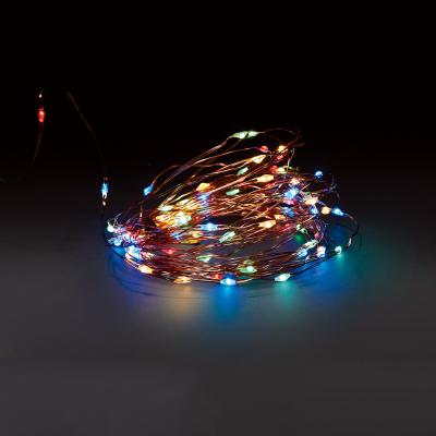 China Copper Wiring String Lights 100 Outdoor Led String Fairy Lights Holiday Colorful Christmas Wedding Waterproof Garland Decoration Led for sale