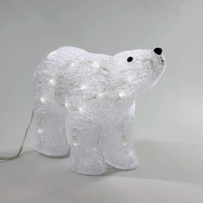 China Christmas Outdoor Outdoor Lights Decoration Animal Light For Decor Outdoor Led Acrylic Xmas Lit Polar Bear for sale