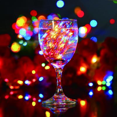 China Indoor Decoration 3AA Battery Operated Led Copper Wire Led Fairy Lights Mini Copper Wire String Lights Led Colorful for sale