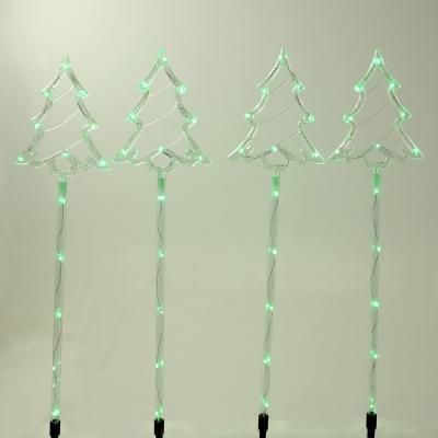 China Outdoor 52LED Decoration Outdoor Lights Stakes Outdoor Led Christmas Tree Stake Lights Christmas Tree Light for sale