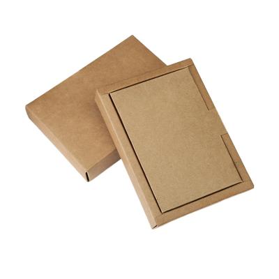 China Recycled Materials Customized Brown Kraft Paper Recycle Cheap Single Layer Paper Box Flip Top Lock Mailer Box Mailbox for sale