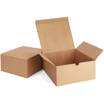 China Recycled Materials Cheap Price Single Layer Brown Kraft Paper Box With Logo Printing Folding Kraft Paper Box For Gift Packing for sale