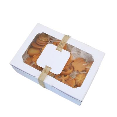 China Wholesale Disposable Cookie Tins Cookie Bakery Boxes With Clear Window For Gift Giving for sale