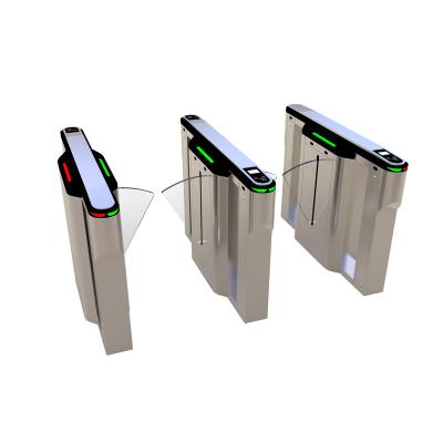 China 304 Stainless Steel Turnstile High Speed ​​Turnstile Flap Barrier Gate Access Control Smart Sliding Flap Turnstile for sale