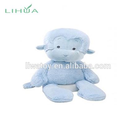 China Custom Sky Blue Soft and Fluffy Plush Stuffed Toy Monkey for sale