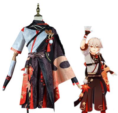 China Cosplay Comic Costume Genshin Impact Game Cosplay Wig Cosplay Anime Game Kaedehara Kazuha Uniform Chinese Style Halloween Costume For Men for sale