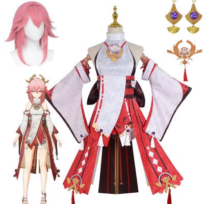 China High Quality Yae Miko Dress Cosplay Costume Halloween Clothes Raiden Shogun Cosplay Comic Costume Game Genshin Impact Suit for sale