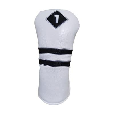 China CR21-HC16880026 Cool Golf Headcovers With Embroidery White  Black for sale