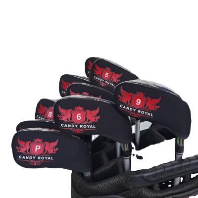 China Custom Neoprene Iron Head Covers CR21-HC111501 11PC/OPP Bag Silk Screen for sale