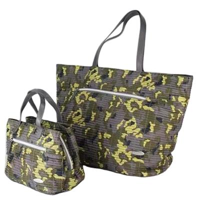 China Shopping Over Waist Nylon Tote Bag Camouflage Print Coating CR22-HB010101 for sale