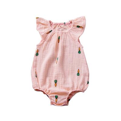 China Wholesale Spandex/Cotton Toddler Rompers Baby Float Ruffle Onesie Infant Child Knit Baby Rompers Wear Baby Photoshoot Home Outfits for sale