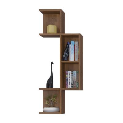 China Small bookcase wall-mounted room decoration wall background living room wall-mounted shelf for sale