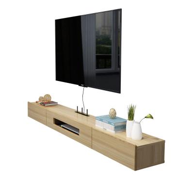 China Wall Mounted Wall Mounted Log TV Cabinet Multi Function Storage TV Rack In Living Room for sale