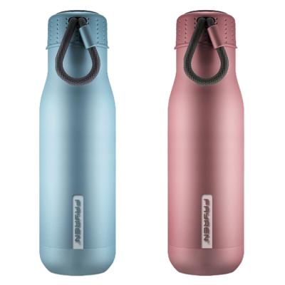 China FAYREN PORTABLE Double Wall 304 Stainless Steel Thermos Vacuum Flask Portable Thermoses With Rope for sale