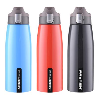 China Custom business colorfu leak proof 750ml sports double wall stainless steel vacuum insulated water bottle for sale