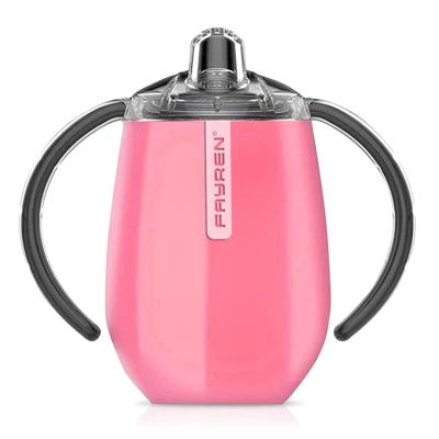 China FAYREN Sustainable Hot Selling Double Wall Vacuum Insulated Stainless Steel Baby Bottle With Handles And Straw for sale