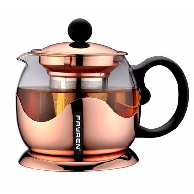 China New Fashion Sustainable and Good Quality Borosilicate Coffee French Press and Glass Tea Maker for sale