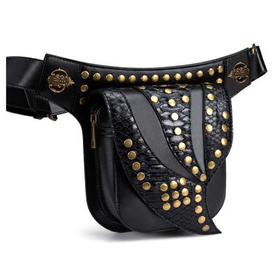 China Steampunk rock anti-theft package new for sport outdoor hot sale fashion motorcycle bag gothic style waist bag punk for sale