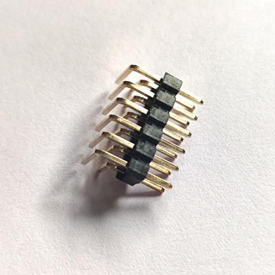 China PA6T+30% Dual 2 to 80 Pin Header 2.54mm Pitch Row 2.54mm Pitch Row Right Angle PCB Connector for sale