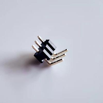 China right angle type pin header 1.27mm pitch row 1 to 50 pins PCB single connector 210302-24 for sale