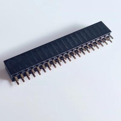 China Plastic Female Header Connectors Pitch Straight Type Double Row PCB Connectors 2x20 2.54mm Pins for sale