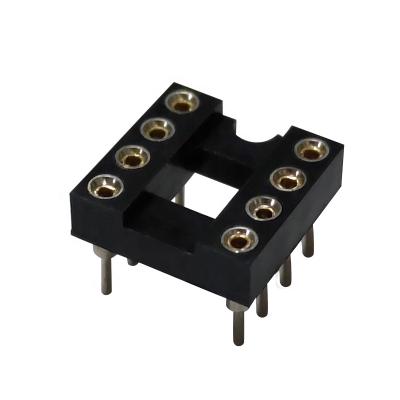 China PH2.54mm 6 PIN 48 PIN Brass Round Pitch Socket IC DIP Straight Connector for sale