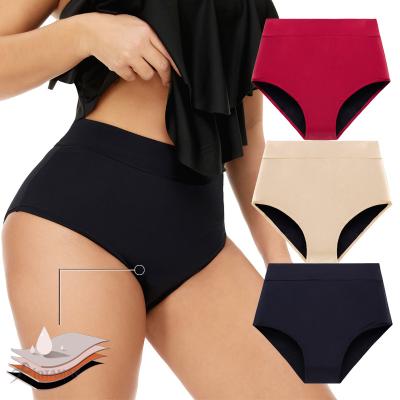 China 4 Layers Antibacterial Leakage Absorbent Make Proof Menstrual Period Panties High Waist Panties Women Period Panties Women Swimwear for sale