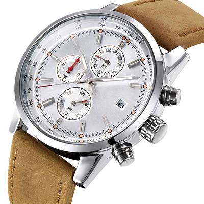 China Custom Logo Men's Watch Chronograph OEM Luxury Chronograph Watches Steel Custom Logo for sale