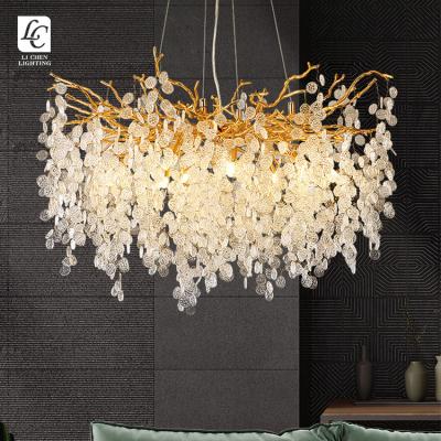 China Modern Simple Style Indoor Decorative Home Hotel Round Aluminum Chandelier for sale