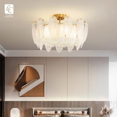 China Home Decoration Luxury Indoor Hotel Style Corridor Outdoor Mounted Villa Around Modern Glass LED Ceiling Light for sale