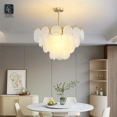 China Modern Style Modern Decoration Living Room Bedroom Iron LED Indoor Glass Pendant Lamp for sale