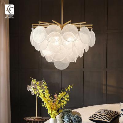 China Modern Residential Modern Dining Room Iron LED Living Room Decoration Elegant Style Glass Chandelier Lamp for sale