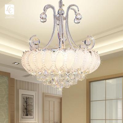 China Modern High Quality Indoor Iron LED Hotel Restaurant Crystal Chandelier Light for sale