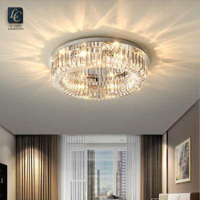 China Modern Style Decoration Living Room Dining Room Outdoor LED Ceiling Mounted Residential Luxury Crystal Lamp for sale