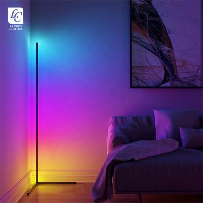 China Modern Residential Style Modern Bedroom Living Room LED RGB Floor Light Home Floor Light for sale