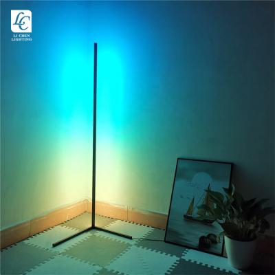 China Modern Indoor Living Room Decoration Modern Style Metal RGB LED Floor Lamp for sale