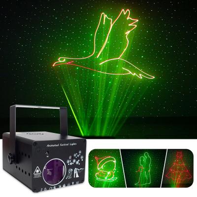 China YSH 3D full color animation LED laser projection lamp Christmas bar ktv beam anime stage laser light for sale