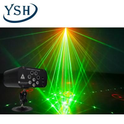 China YSH Disco LED DJ Party Lights 128 Patterns Laser Christmas Projector Light for Stage Decoration RGB Colorful Lighting effect for sale