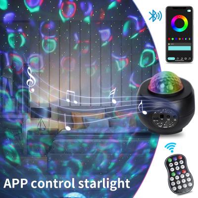 China Smart phone APP control acclarent illumination projector star fairy night light levitating moon lamp mini stage lights for sale